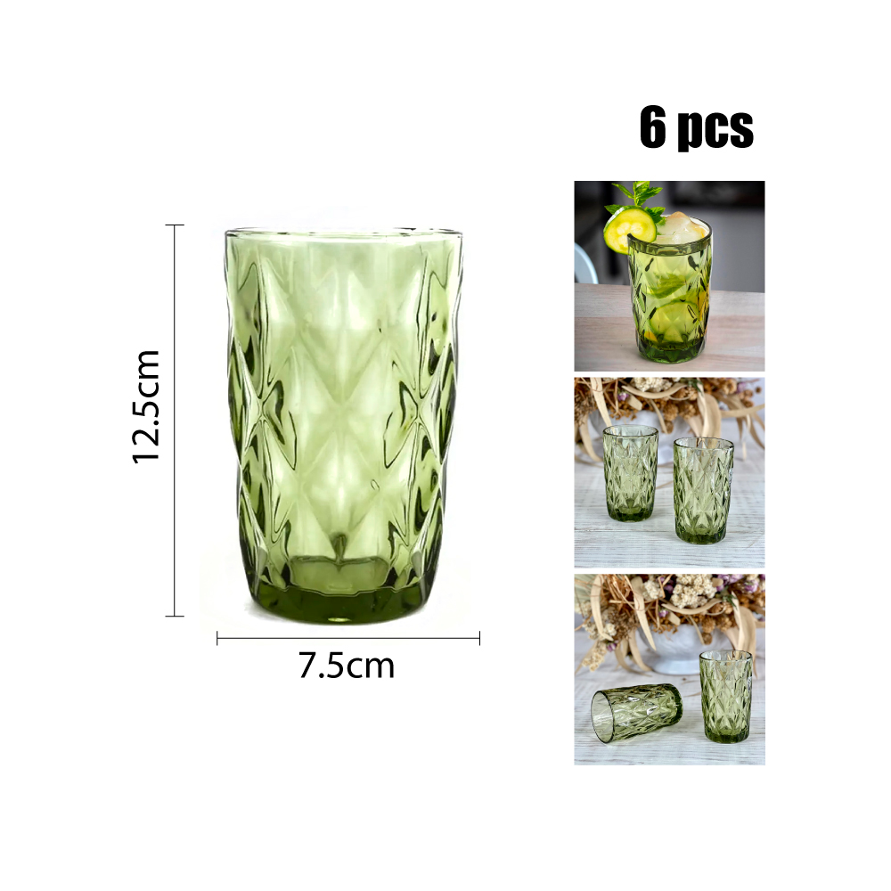 Vaso de Vidrio Verde 400ml