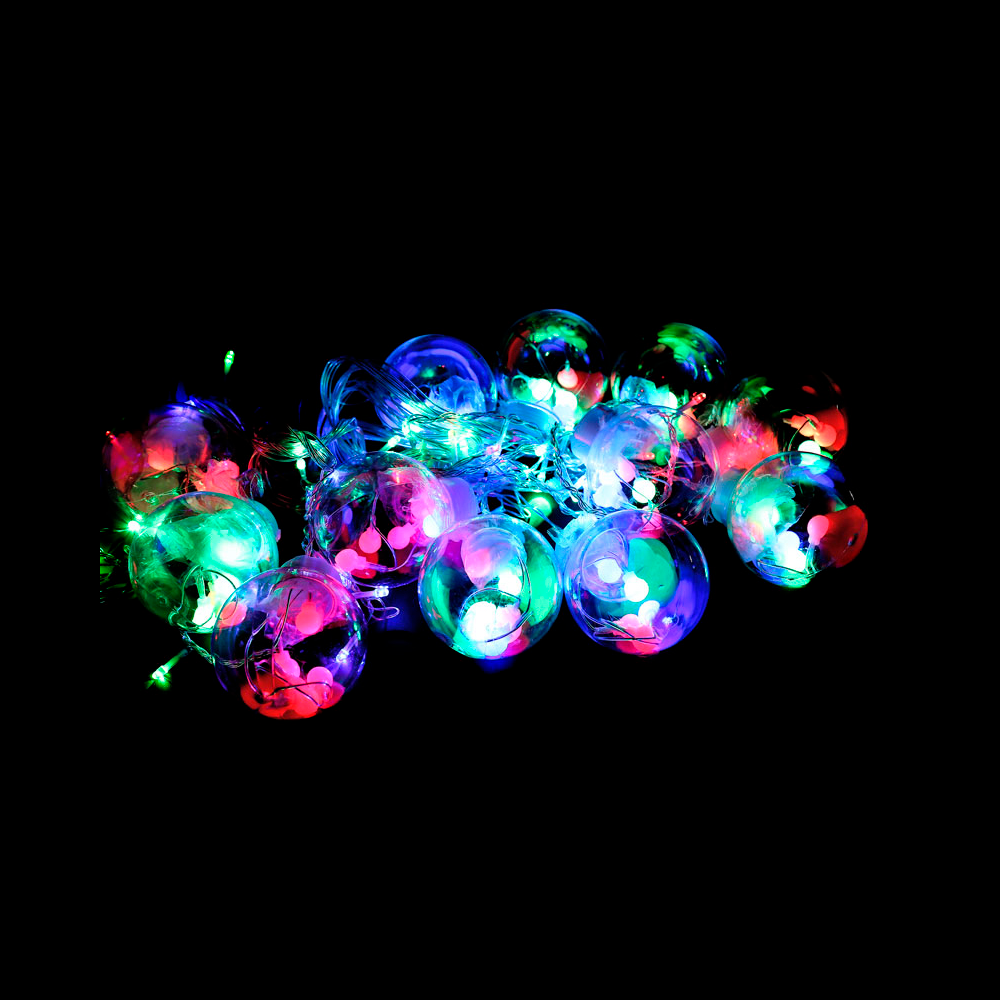 Luz Calida LED Multicolor Electrica con Regulador - Esferas