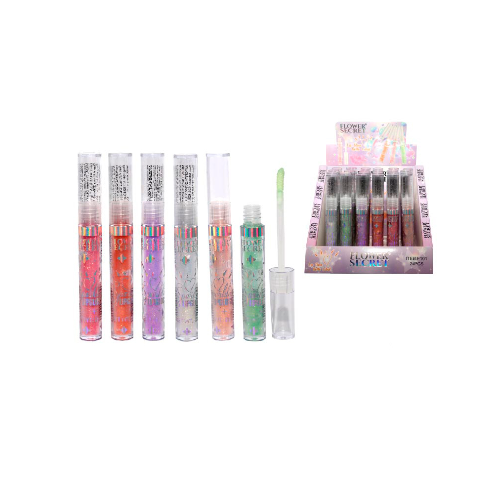 Brillo Labial Lip Gloss Glitter 6 Tonos