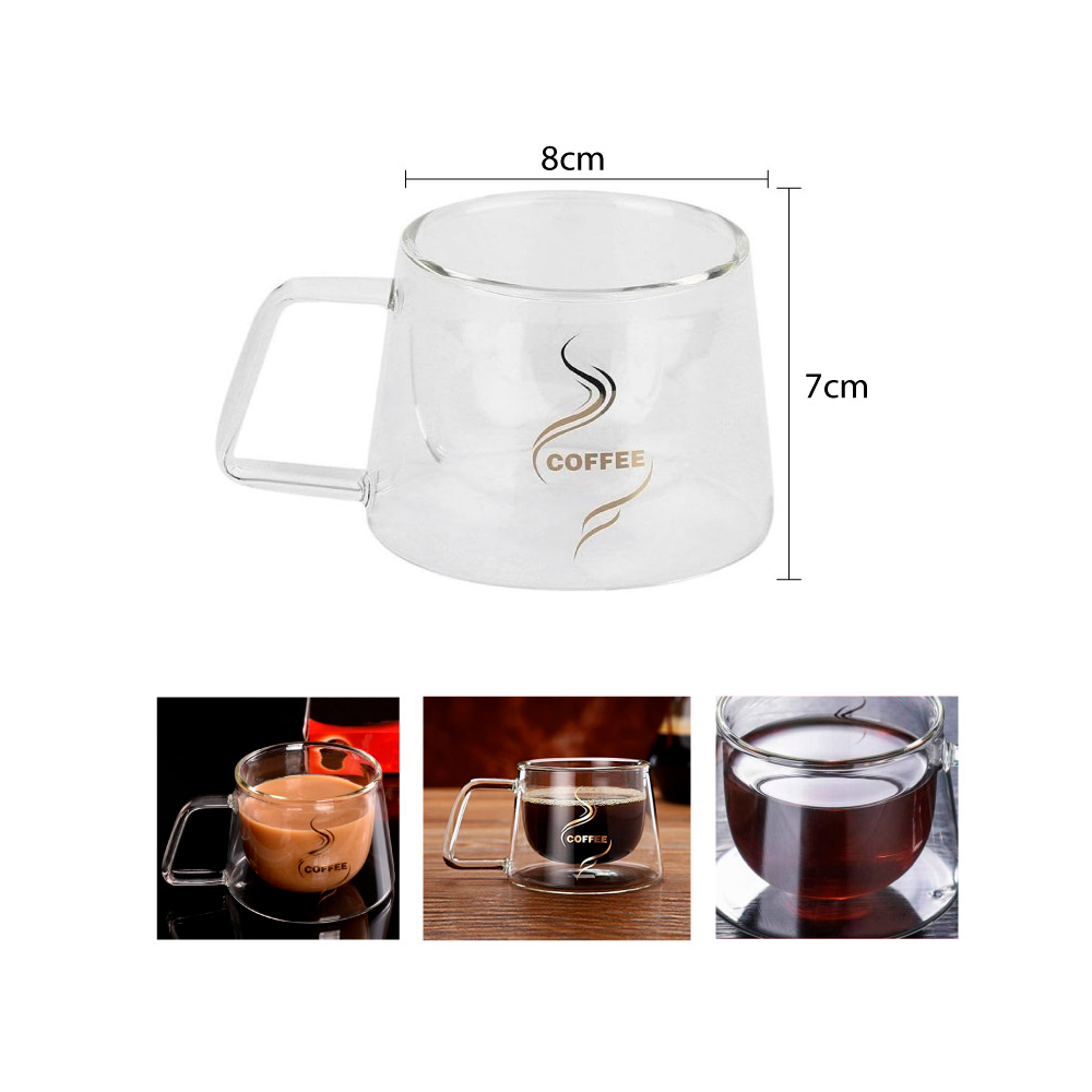 Taza de Vidrio 300ml Resistente al Calor